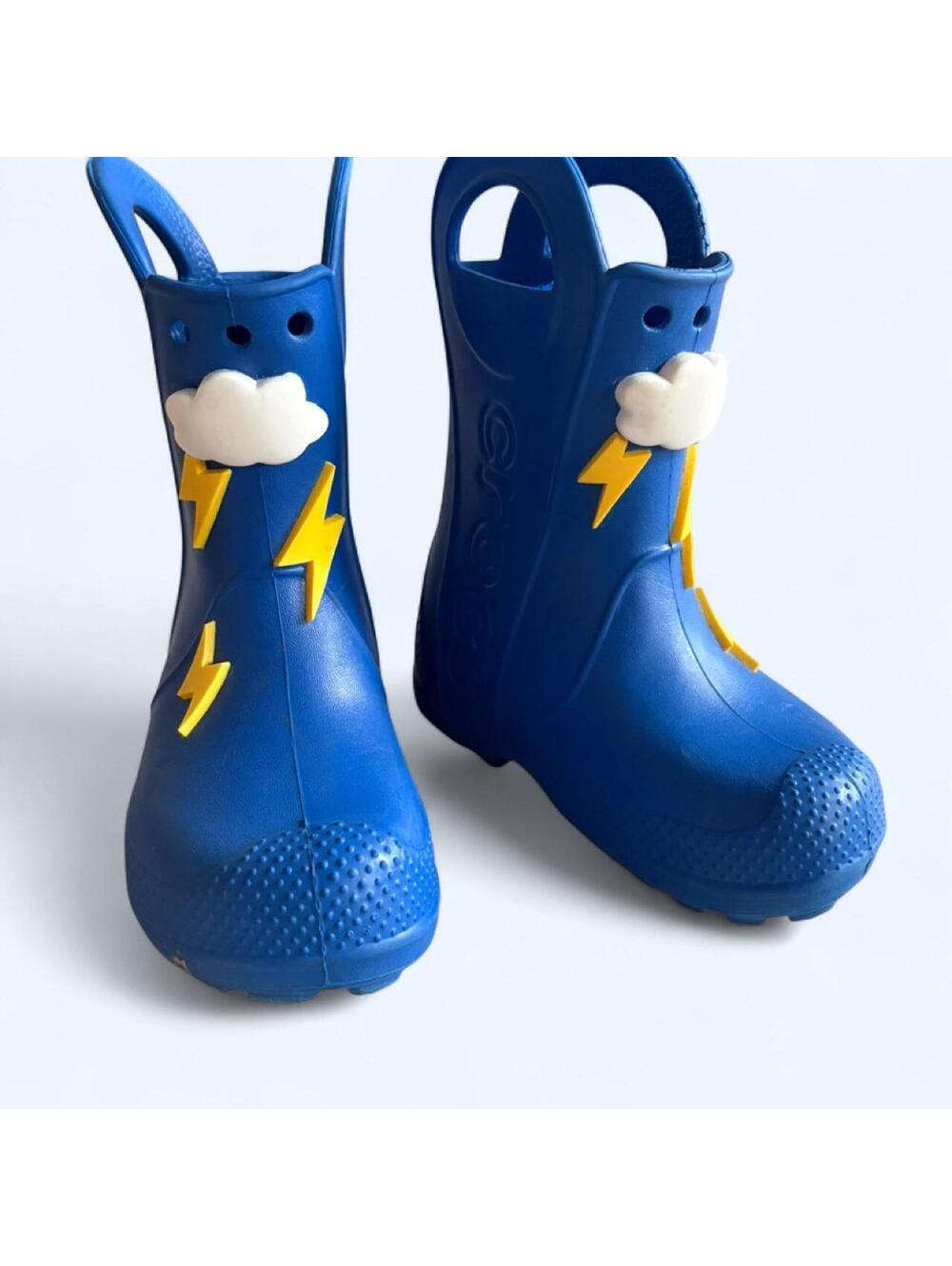 CROCS Thunder Cloud Rain Boots Lightning Kid's 9